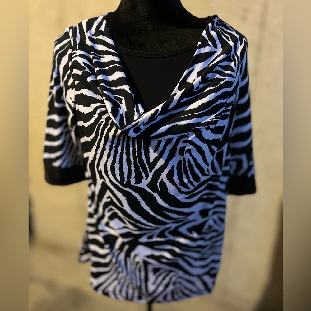 Christopher & Banks Zebra Pattern Top